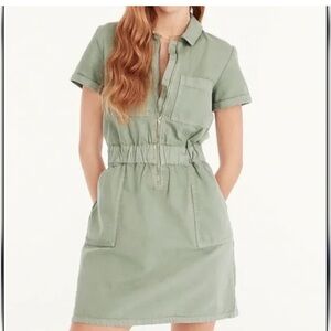 J. Crew zip-front Chino dress 4 re-imagined sage green